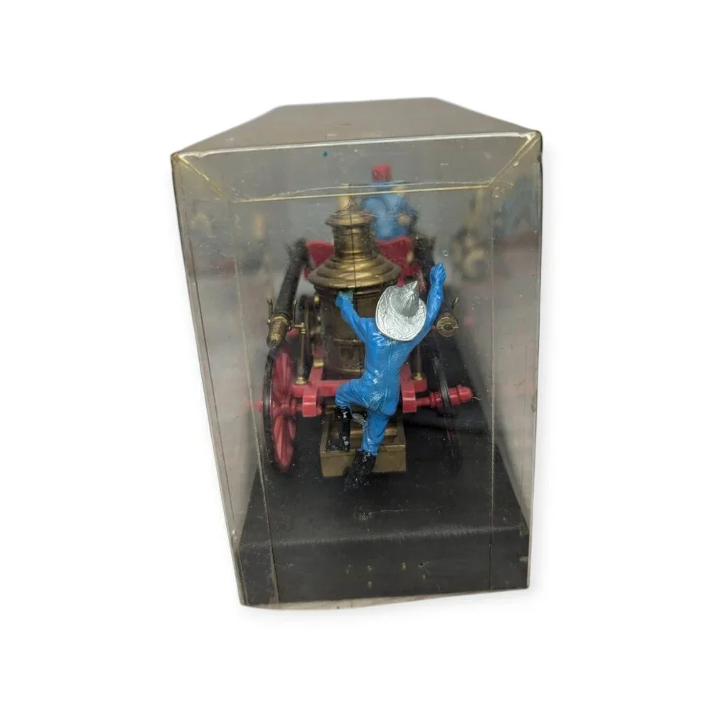 Vintage Steamer Plastic Pre-Made Model with Original Display Cover and Base